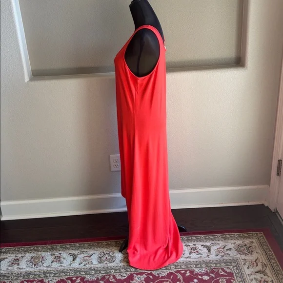 Michael Kors Size 10 Orange Asymmetrical Dress - Picture 2 of 6